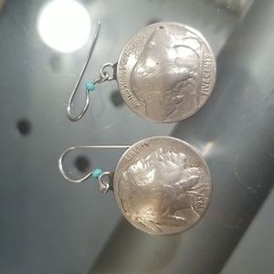Vintage Buffalo Nickel Earrings